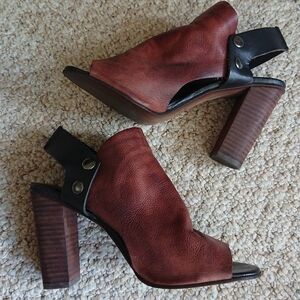 Free People Brown Leather The Picture This Heel size 6.5